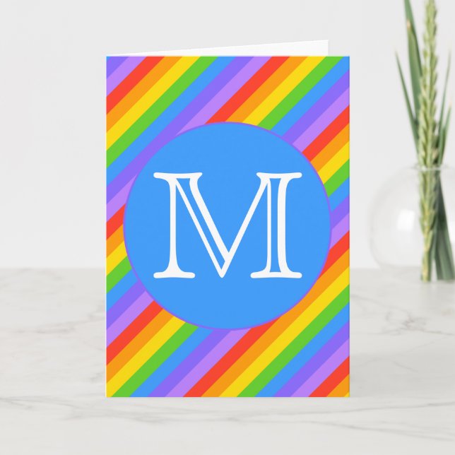 Su letra, arco iris raya el monograma (Anverso)