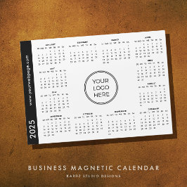 Su logotipo aquí calendario magnético blanco 2025