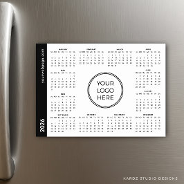 Su logotipo aquí calendario magnético blanco 2026