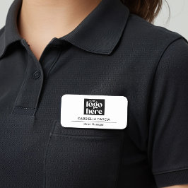 Su logotipo aquí Etiqueta de nombre moderna