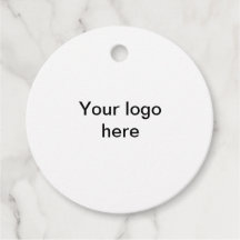 Su logotipo aquí etiquetas de regalo simples y bla
