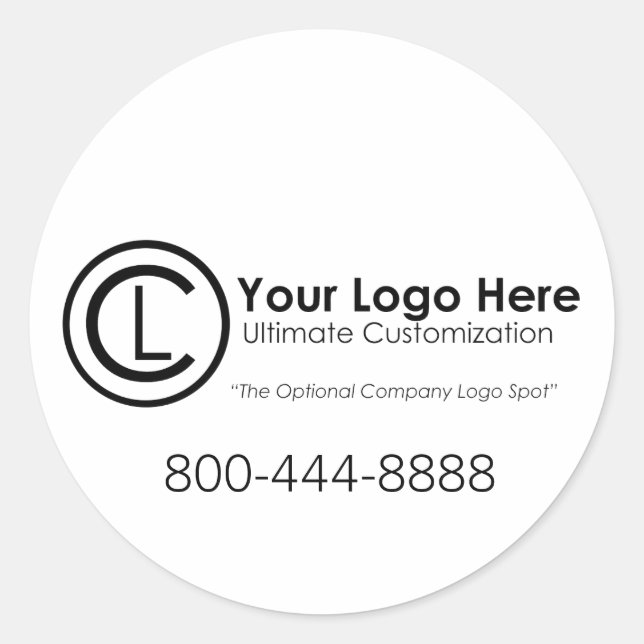 Su logotipo aquí Pegatinas de promoción simples y  (Anverso)