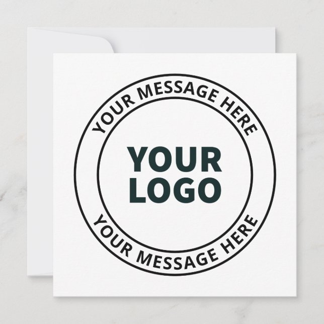 Su logotipo cargado + texto circular editable (Anverso)