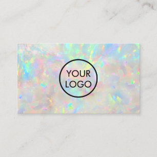 su logotipo en la tarjeta de presentación opal