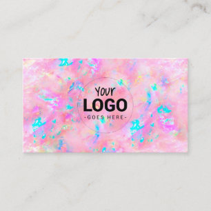su logotipo en opal textura tarjeta de presentació