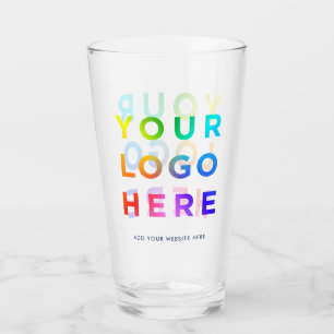 Su logotipo Gafas de cerveza personalizadas de 16