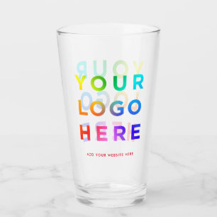 Su logotipo Gafas de cerveza personalizadas de 16