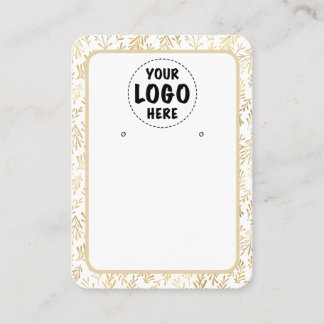 Su logotipo Tarjeta de borde de hoja de oro grande