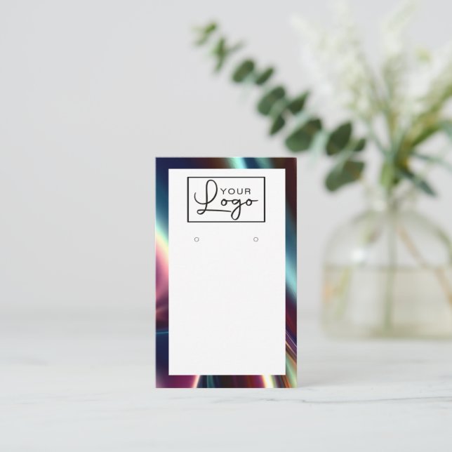 Su logotipo Tarjeta de giro metálico oscuro Código (Anverso de pie)