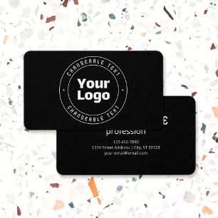 Su logotipo y plantilla de texto editable   Blanco