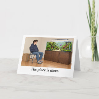 Su lugar es más bonito Tarjeta de humor para cuida
