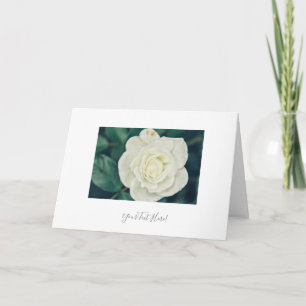 Su magnífica tarjeta de felicitación de flor de ro