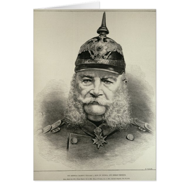 Su majestad imperial Guillermo I (Frente)