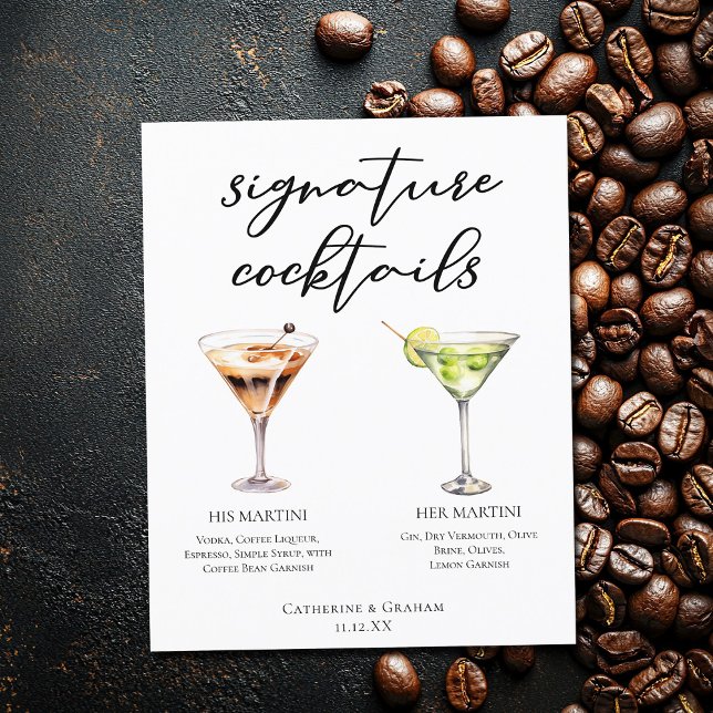 Su menú de cócteles Bodas de su marca Martini (Subido por el creador)