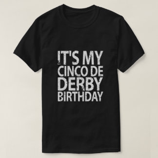 su mi camisa del cumpleaños de cinco de derby