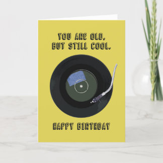Su moderna tarjeta de cumpleaños Vinyl de Guay