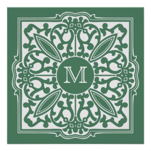 SU MONOGRAM en poster decorativo de personalizado 