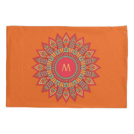 Su Monograma en las fundas de almohada del marco d