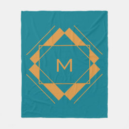 Su Monograma en mantas de flotas de patrón geométr