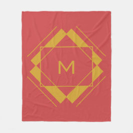 Su Monograma en mantas de flotas de patrón geométr