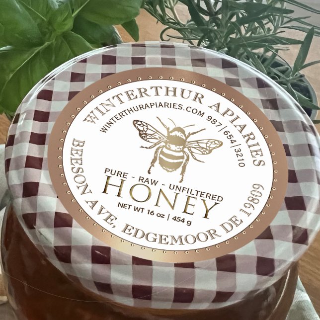 Su Nombre Aquí Etiqueta De Abeja De Oro Editable (Subido por el creador)