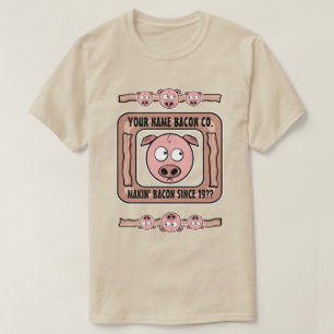 (SU NOMBRE) camiseta adaptable de Bacon Company
