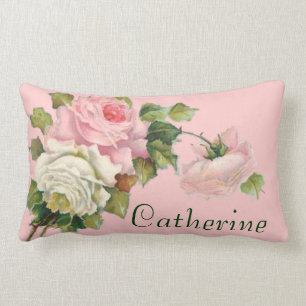 Su nombre con el tiro rosado bonito de la almohada