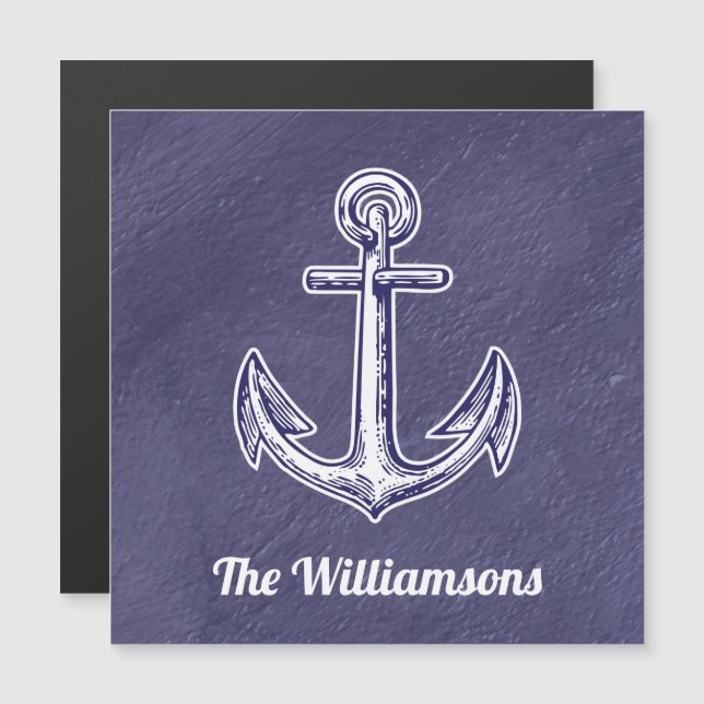 Su Nombre Cruceros Nautical Blue Cabin Door Marker (Anverso/Reverso)