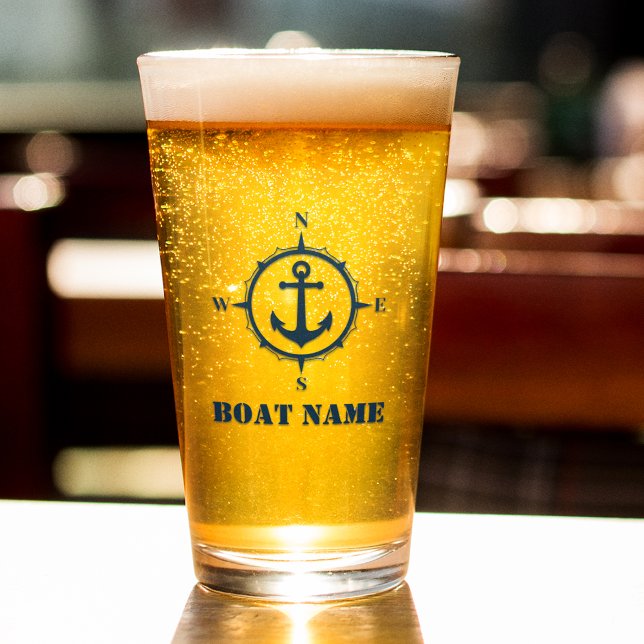 Su nombre de barco Navy Blue Compass Anchor (Subido por el creador)