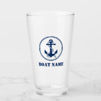 Su nombre de barco Navy Blue Rope & Anchor