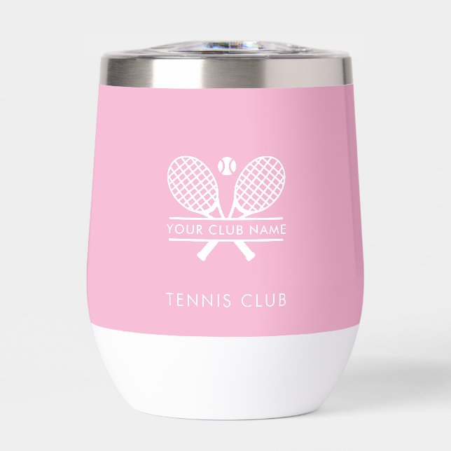 Su nombre de club Tennis Racas Motif Personalizado (Frente)
