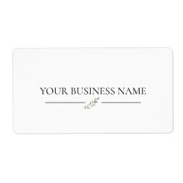 Su nombre de negocio Etiqueta de producto simple e