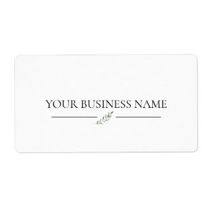 Su nombre de negocio Etiqueta de producto simple e