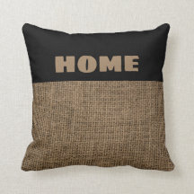 Su nombre en un rústico Cojín decorativo de cabaña