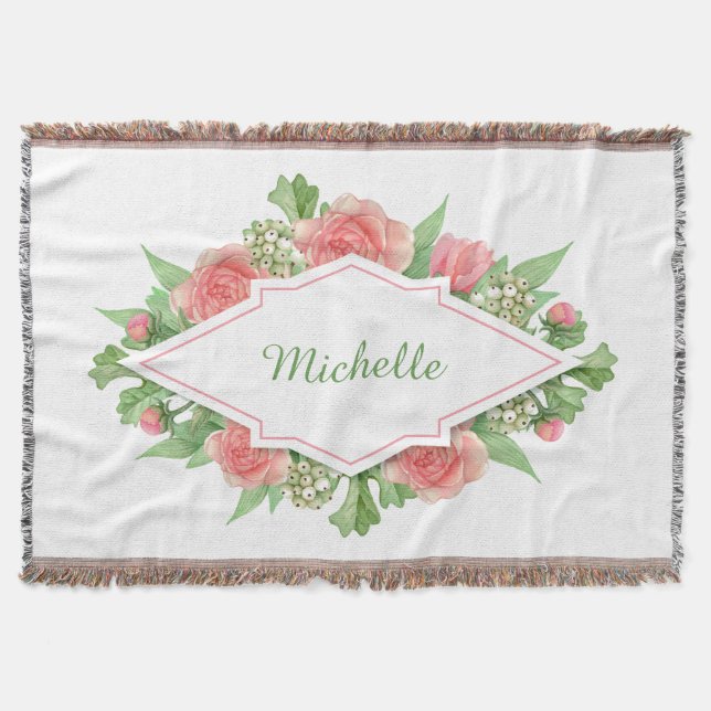 Su nombre en una manta de lanzamiento de marco de  (Anverso)