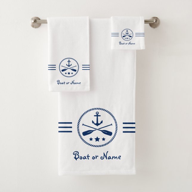 Su nombre o ancla náutica y sus remos cruzados (In situ)