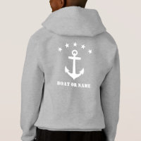 Su nombre o nombre de barco Anclaje clásico blanco