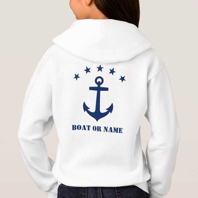 Su nombre o nombre de barco: Marina y Blanco clási (Reverso)