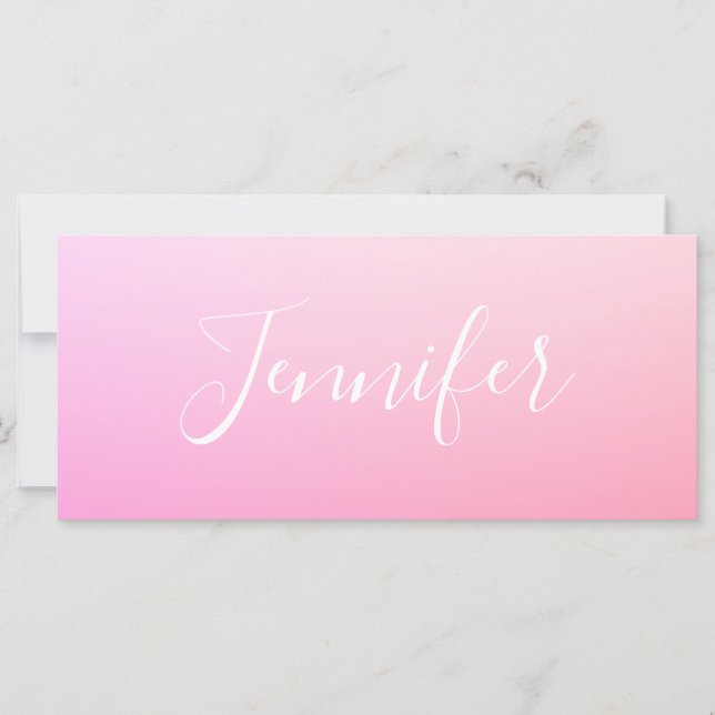 Su nombre o palabra | Ombre Rosa (Anverso)