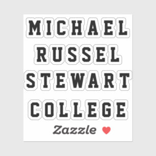 Su nombre o texto 4 líneas Pegatinas transparente