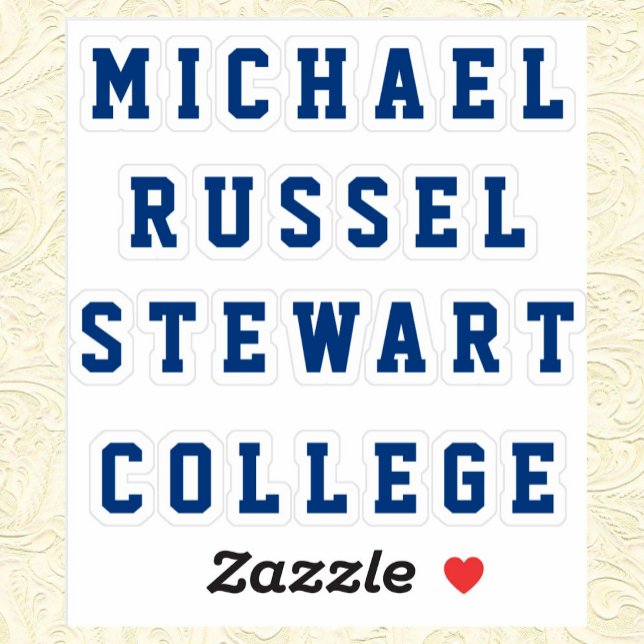 Su nombre o texto 4 líneas Pegatinas transparentes (Subido por el creador)