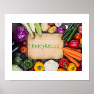Su nombre personal Poster de arte de cocina