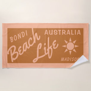 SU nombre, SU toalla de playa de encargo de la