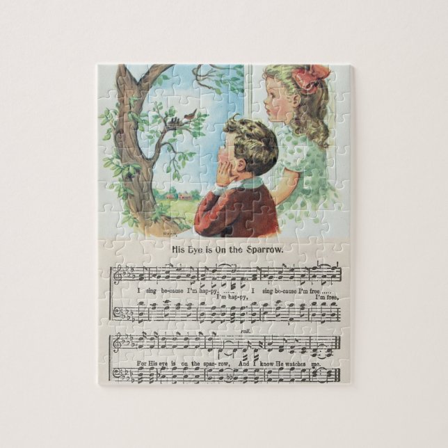 Su ojo está en el rompecabezas del gorrión (Vertical)