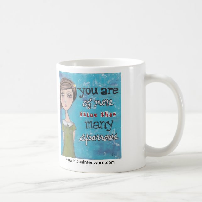 Su palabra pintada - taza del Gorrión-Café (Derecha)