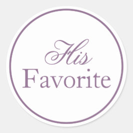 Su Pegatina Boda favorita Lilac Lavender Purple
