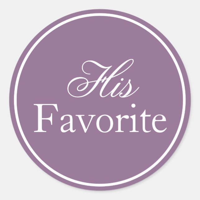 Su Pegatina Boda favorita Lilac Lavender Purple (Anverso)