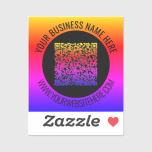 Su Pegatina de análisis de código QR Información y