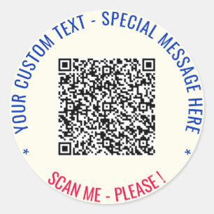 Su Pegatina de análisis de código QR Información y