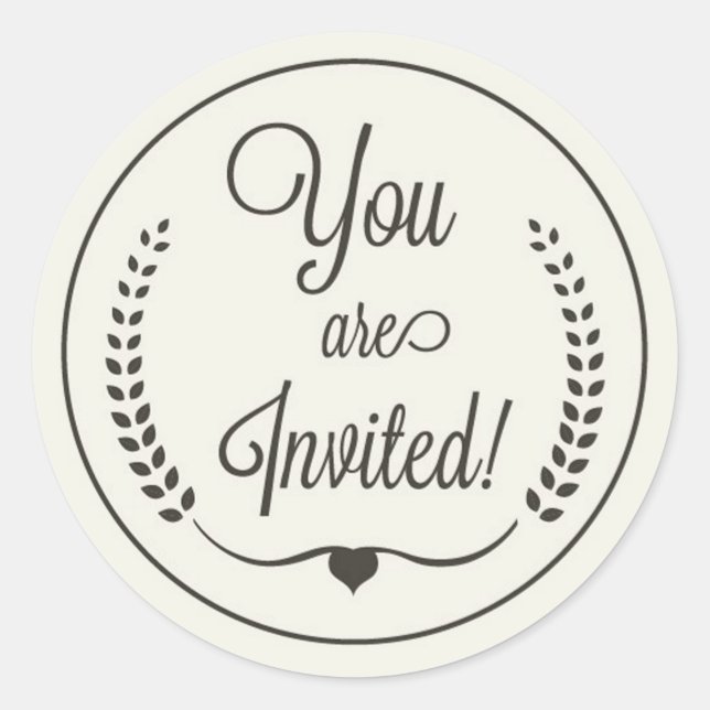 Su Pegatina de redondeo clásico invitado (Anverso)